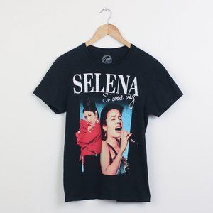 Selena Shirt Womens Small Black Graphic Tee